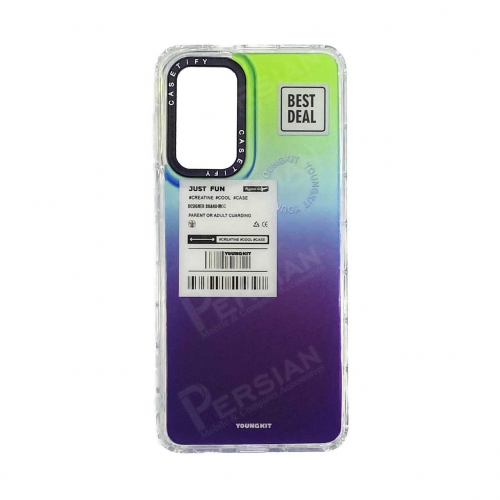 قاب گوشی هولوگرامی سامسونگ Samsung A73 5Gمحافظ لنز فلزی - طرح بارکد