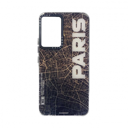قاب گوشی شیائومی ردمی نوت Xiaomi Note 11 - 11s هولوگرامی برند CaseTify محافظ لنز و دکمه فلزی - طرح پاریس