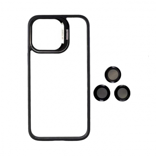 قاب آیفون 12 و 12 پرو لنز آلومینیومی استندشو با ست محافظ لنز رینگی اسون کیس EasonCase IPhone 12 / 12 Pro