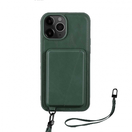 قاب چرمی آیفون 13 پرو جرلاکس با بند و جای کارت استندشو Gerlax Leather Case IPhone 13 Pro
