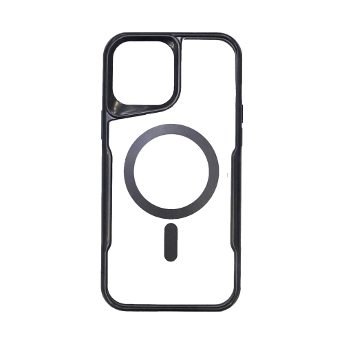 قاب آبفون 15 پرومکس برند New Zone پشت شفاف دور اکرلیک با مگ سیف New Zone IPhone 15 Pro Max