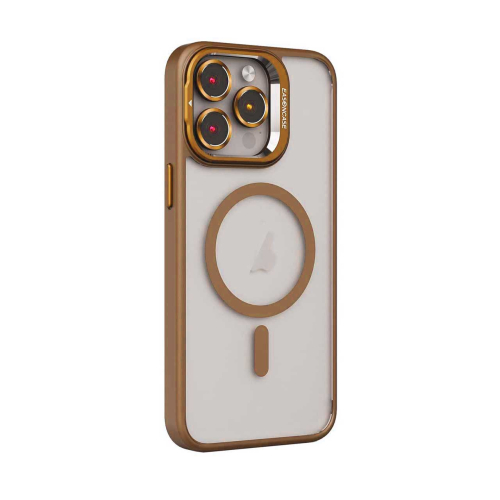 قاب آیفون 16 پرو شفاف استند شو ایسون کیس با مگ سیف و محافظ لنز رینگی Eason Case IPhone 16 Pro