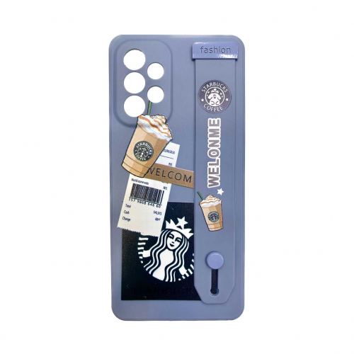 قاب گوشی استارباکس با بند دستی استندشو و محافظ لنز دار سامسونگ Samsung A7۲