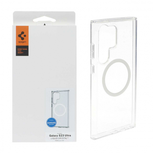 قاب شفاف سامسونگ 24 اولترا اسپیگن Spigen با مگ سیف Samsung S24 Ultra