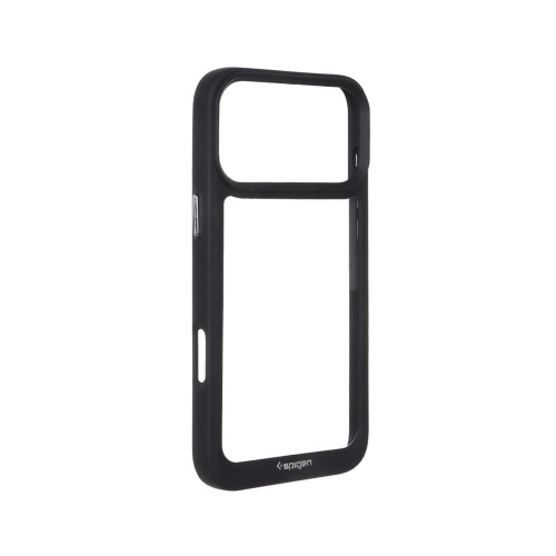 قاب آیفون 17 پرومکس اسپیگن مدل دور مشکی شفاف لنز برجسته Spigen Black TPU Clear Case IPhone 17 Pro Max