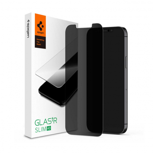 گلس Privacy آیفون 11 پرومکس برند Spigen مدل Spigen GLASS.TR iPhone 11 Pro Max Privacy SLIM HD