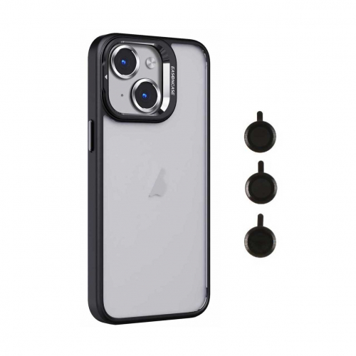 قاب آیفون 12 برند ایسون کیس شفاف استند شو با محافظ لنز رینگی Eason Case IPhone 12