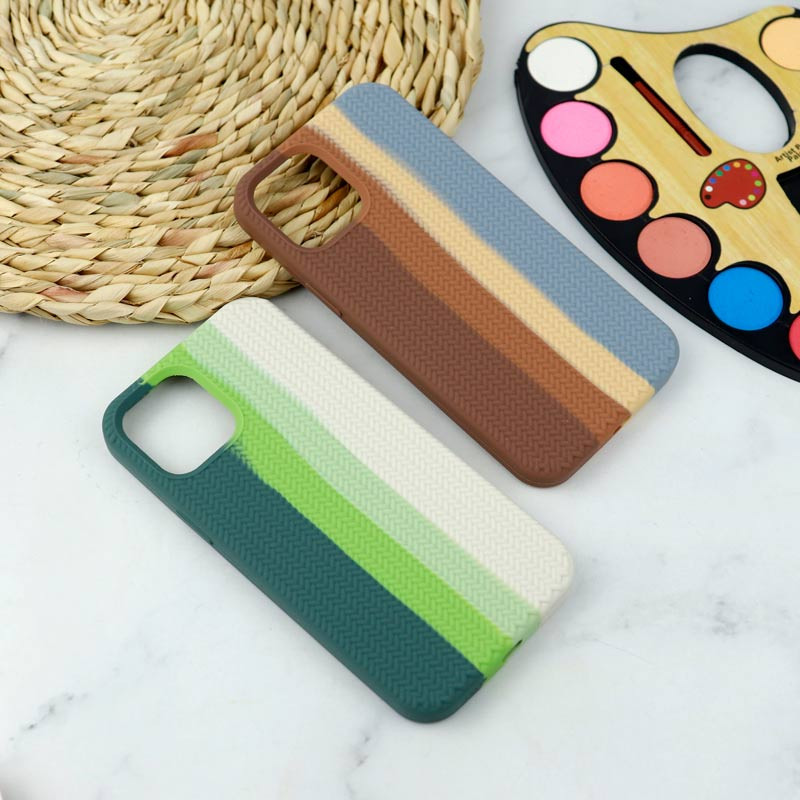 قاب طرح بافت رنگین کمانی گوشی  اپل IPhone 12 / 12 Pro