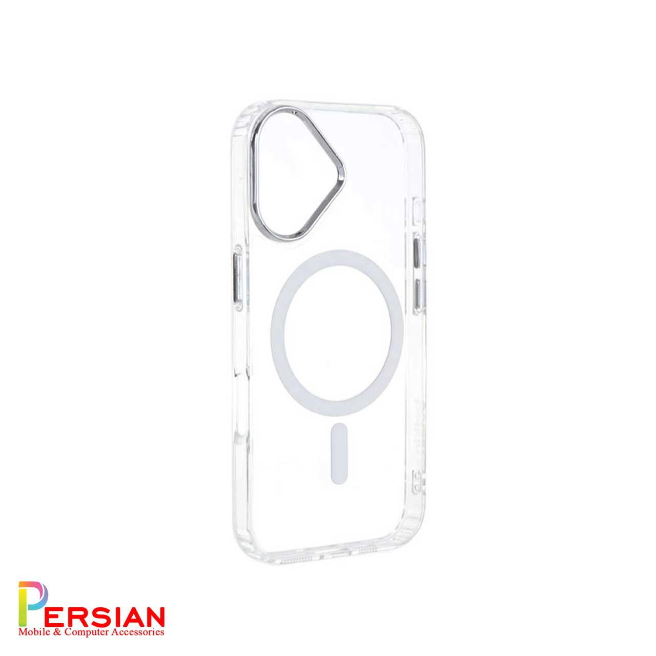 قاب شفاف گوشی آیفون 16 برند بلکین با مگ سیف و دکمه و رینگ متال Belkin For IPhone 16