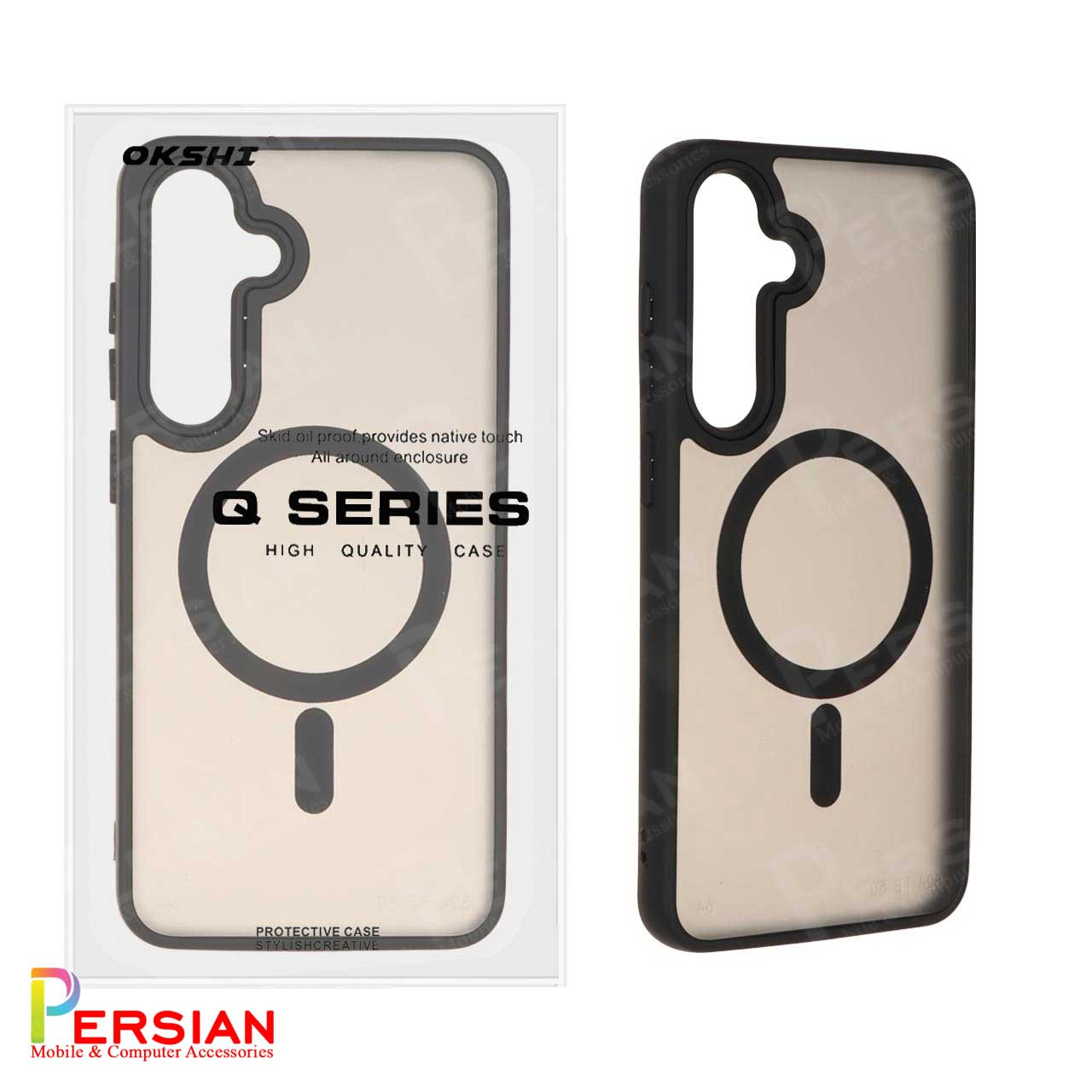 قاب گوشی سامسونگ S23 FE پشت مات لنز برجسته مگ سیف مجیک ماسک Magic Mask MagSafe Matte Case Samsung S23 FE