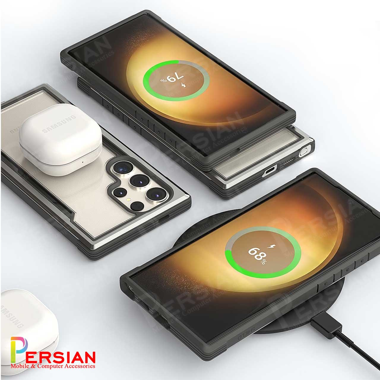 قاب ضد ضربه اس 24 اولترا برند ایکس دوریا  X-DORIA DEFENSE SHIELD S24 ULTRA