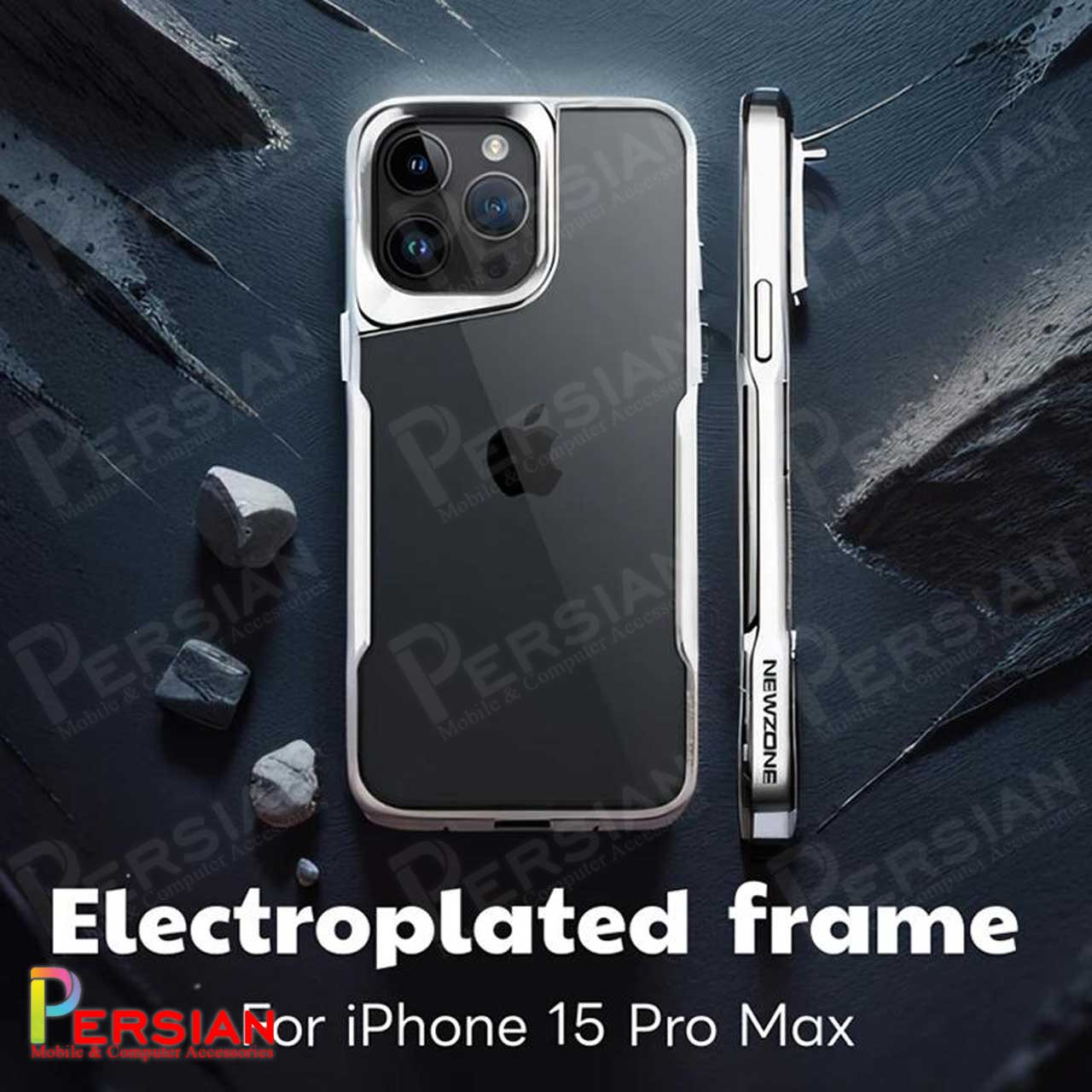 قاب آبفون 13 پرومکس برند New Zone پشت شفاف IPhone 13 Pro Max