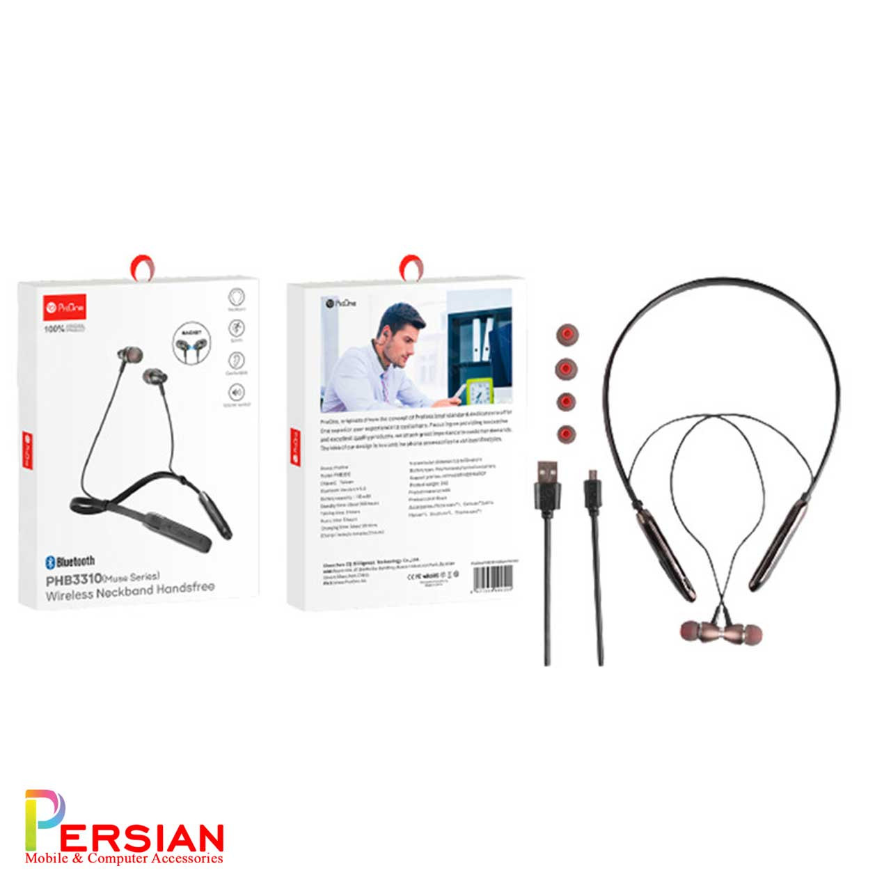 هندزفری گردنی بلوتوثی پرووان مدل PHB3310