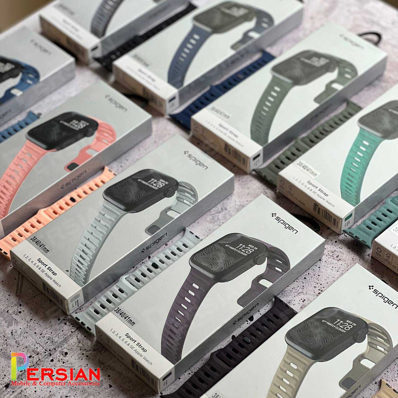 بند اسپرت اپل واچ برند اسپیگن Original Apple Watch Spigen Sport Strap Size 38/40/41mm