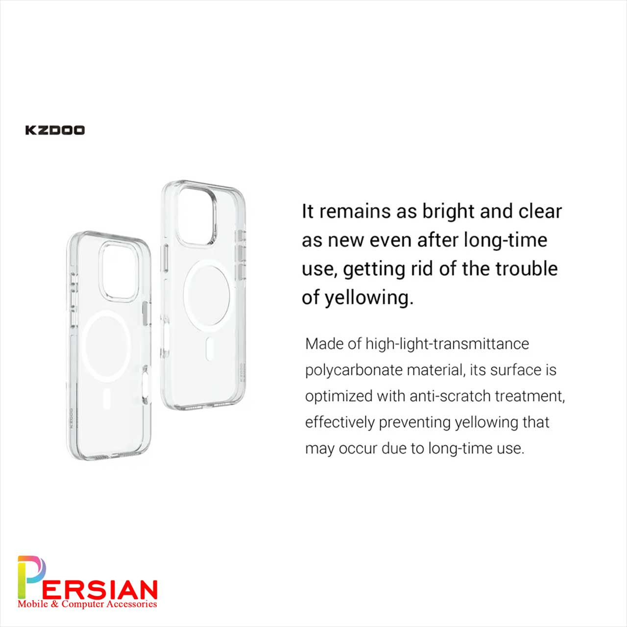 قاب شفاف مگ سیف کی دوو Apple iPhone 16 مدل KDOO (KZDOO) Magsafe Iceguard