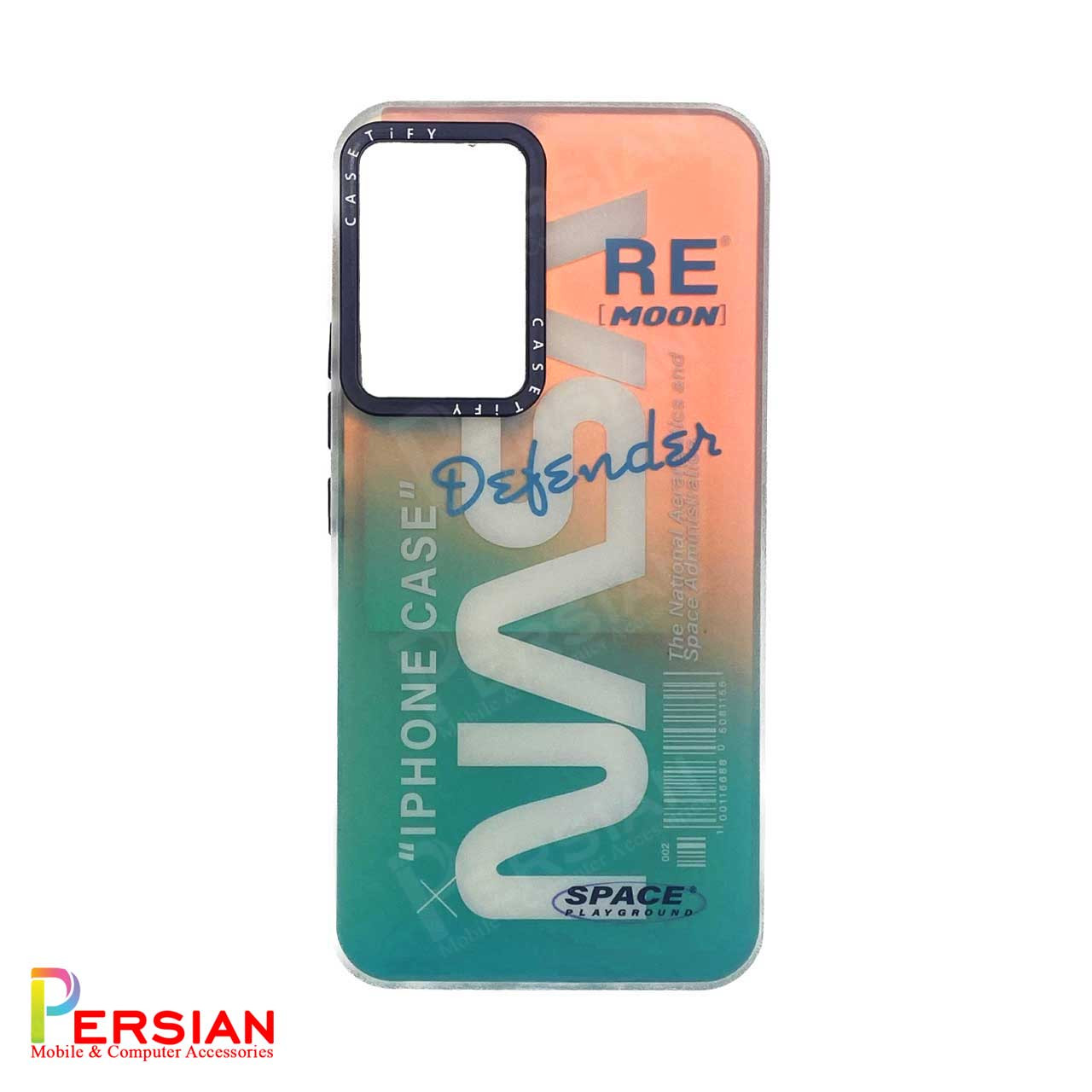 قاب گوشی سامسونگ Samsung S23 Ultra هولوگرامی برند CaseTify محافظ لنز و دکمه فلزی - طرح ناسا