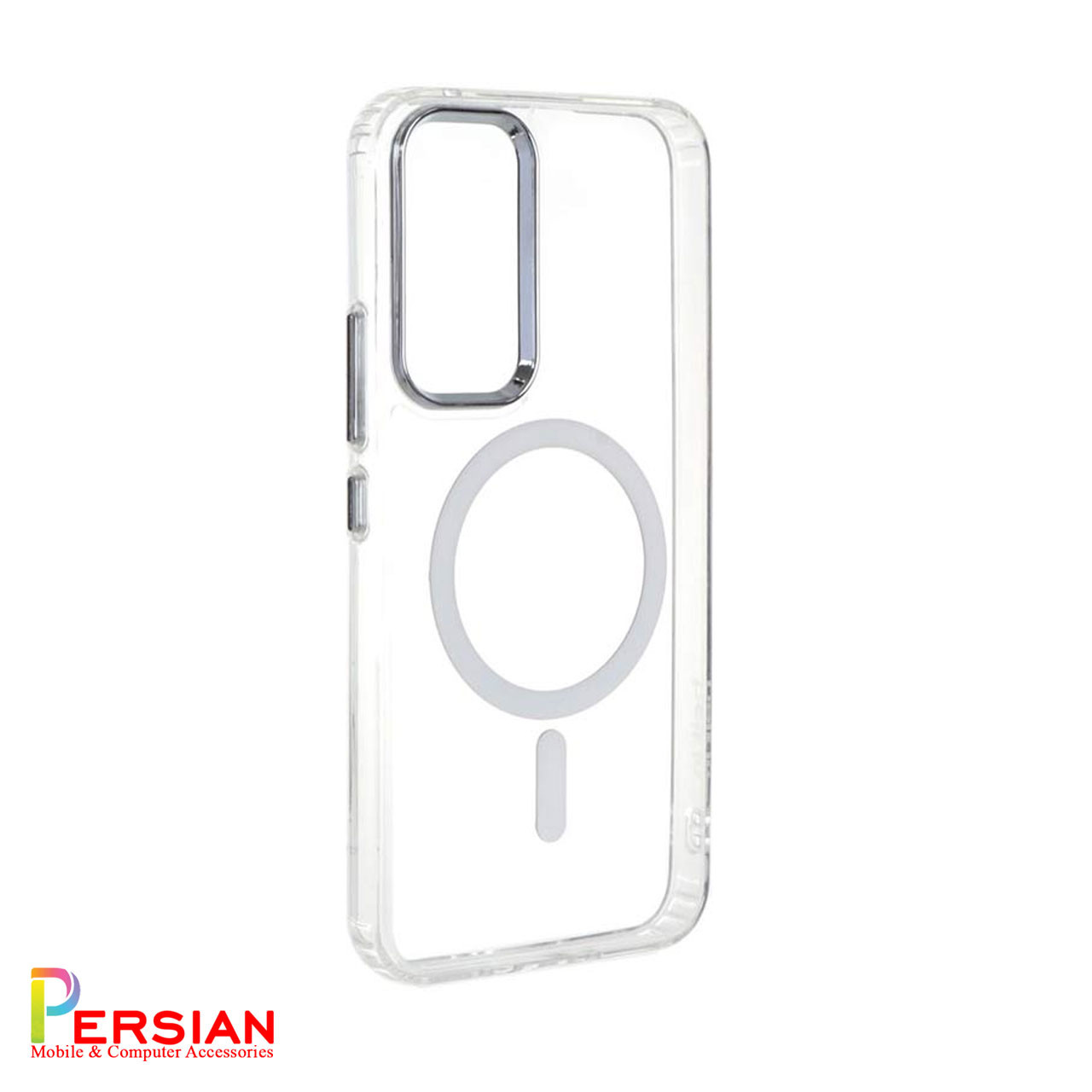 قاب شفاف گوشی سامسونگ A54 برند بلکین با مگ سیف و دکمه و رینگ متال Belkin For Samsung A54