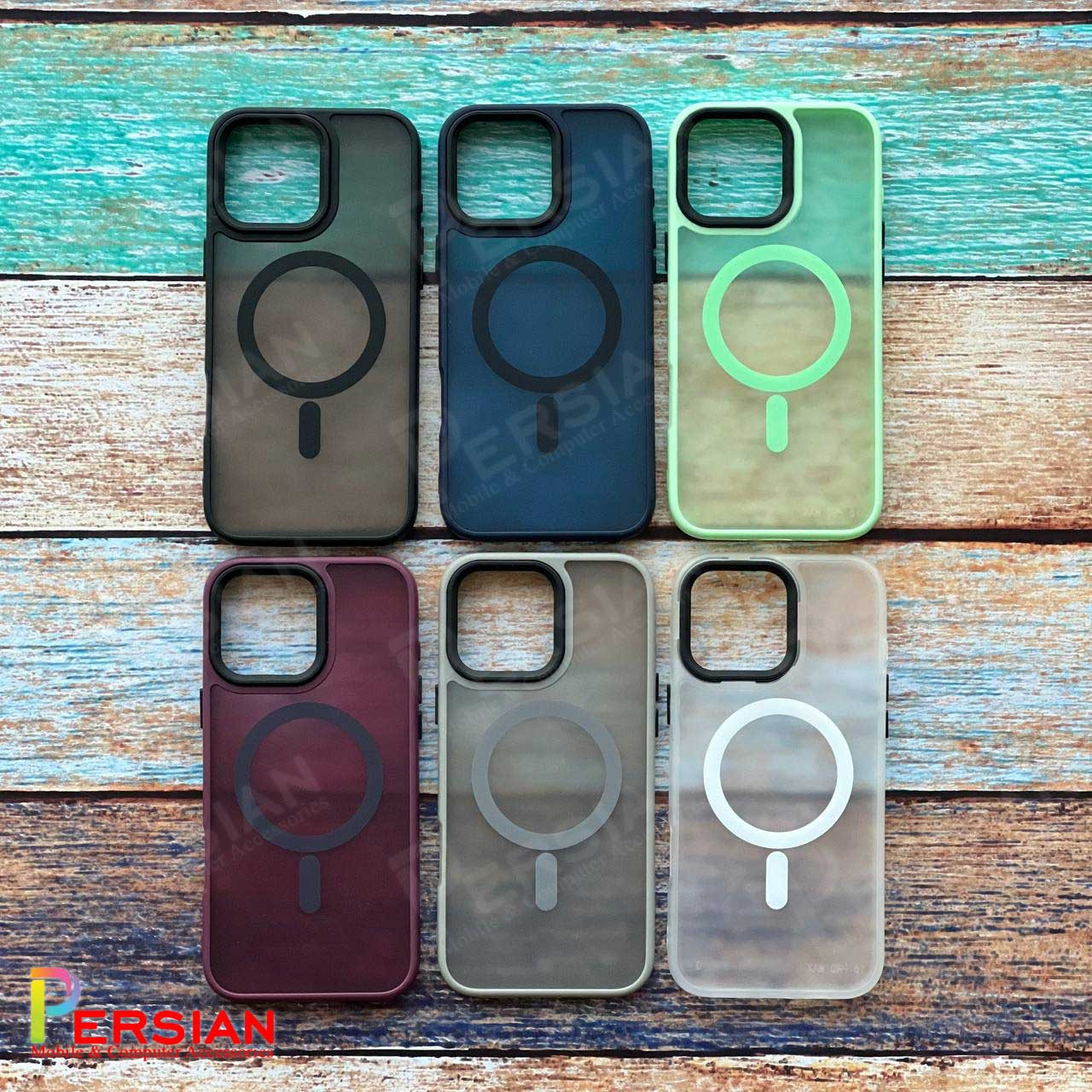 قاب گوشی آیفون 16 پرو پشت مات لنز برجسته مگ سیف مجیک ماسک Magic Mask MagSafe Matte Case iPhone 16 Pro
