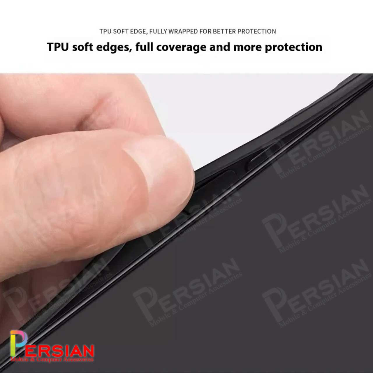 قاب گوشی آیفون 16 پرو طرح فیبر کربن مگ سیف استند شو برند مجیک ماسک Fiber Carbon Magic Mask Case iPhone 16 Pro
