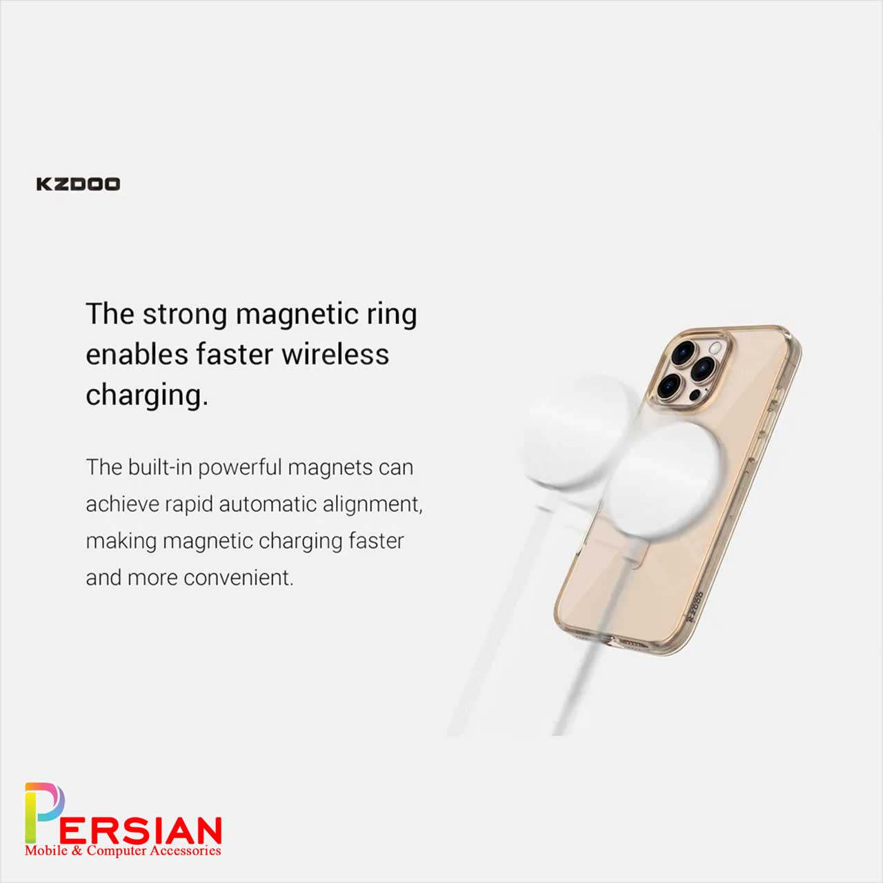 قاب شفاف مگ سیف کی دوو Apple iPhone 16e مدل KDOO (KZDOO) Magsafe Iceguard