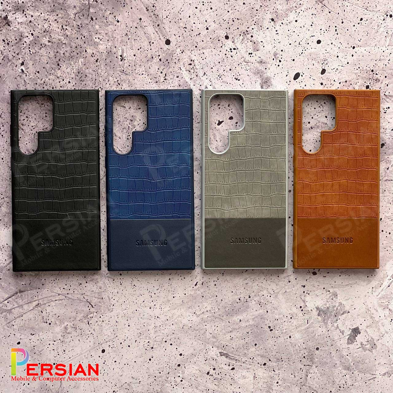 قاب سامسونگ اس 24 الترا چرمی طرح کروکودیل برند مجیک ماسک گوشی Samsung S24 Ultra