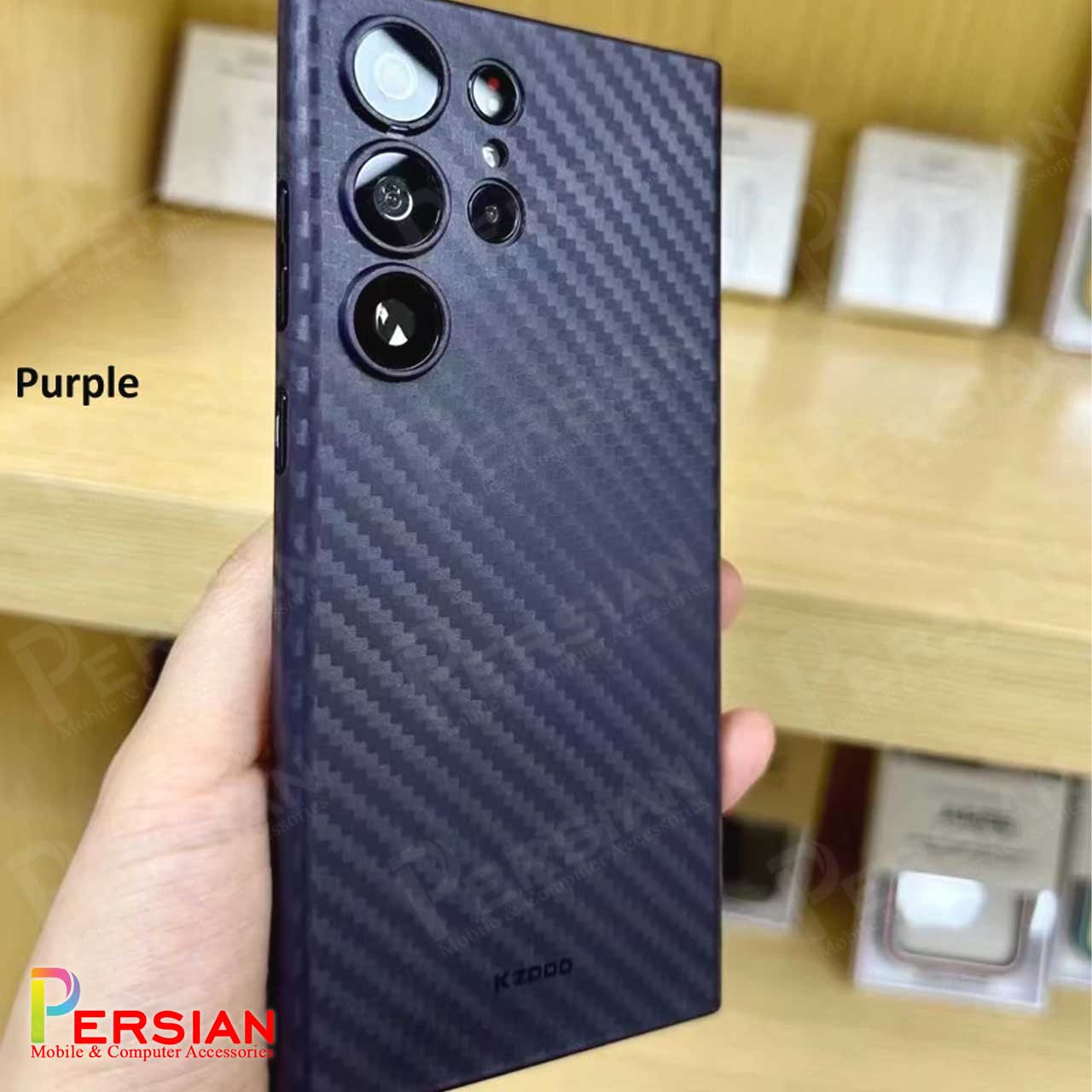 قاب سامسونگ اس 24 اولترا برند KZDOO مدل Air Carbon برای گوشی موبایل Galaxy S24 Ultra