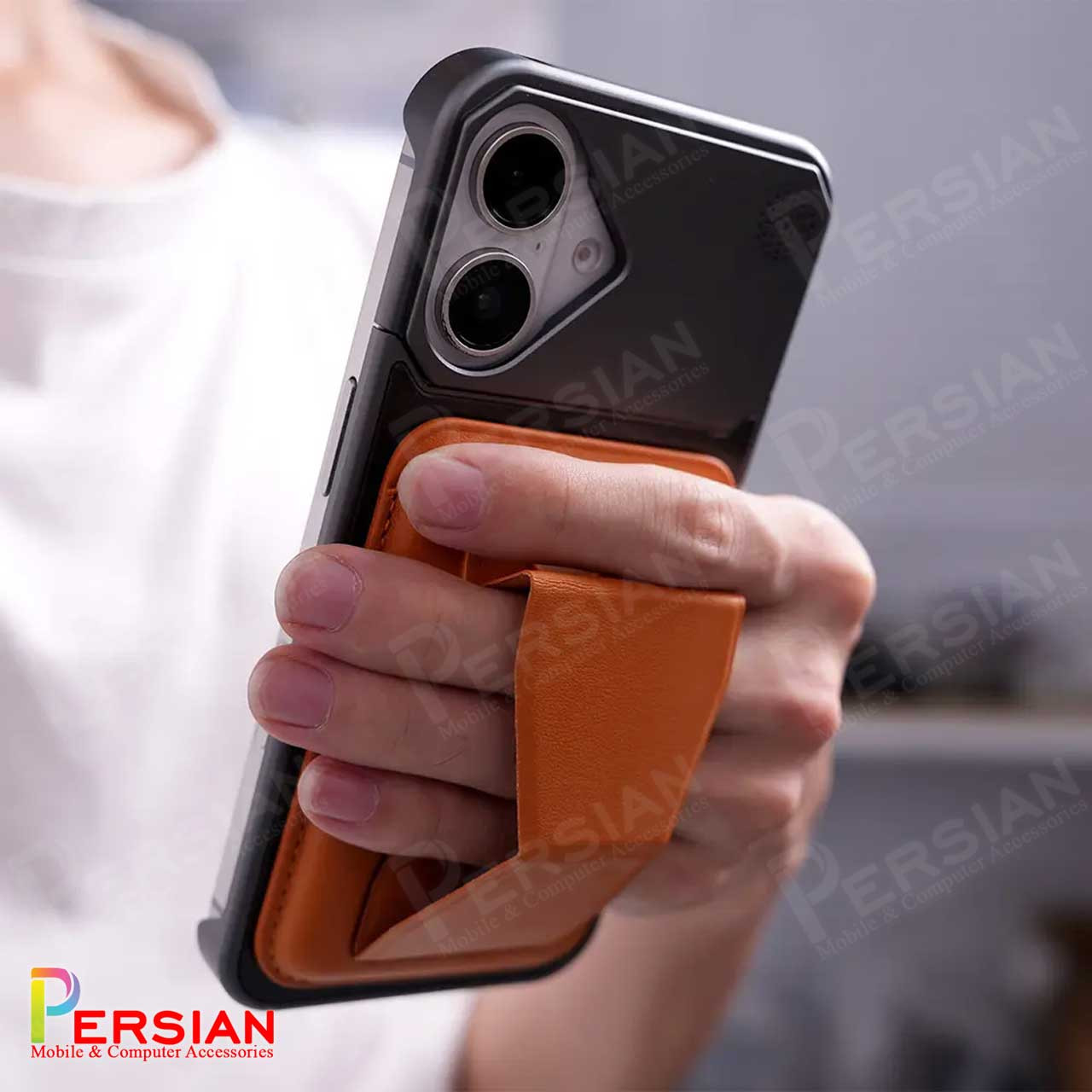 کیف جاکارتی ( ولت ) چرمی مگ سیف و استند شو