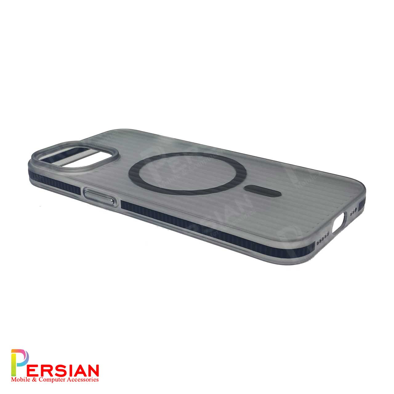 قاب گوشی آیفون 13 طرح راه راه مگ سیف دار برند مجیک ماسک Magic Ribbed Case Magsafe IPhone 13