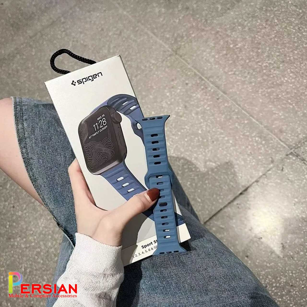 بند اسپرت اپل واچ برند اسپیگن Original Apple Watch Spigen Sport Strap Size 38/40/41mm