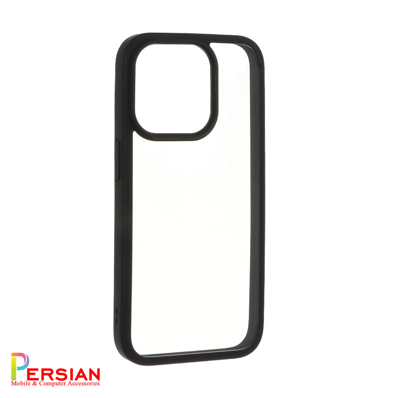 قاب گوشی آیفون 15 پرو دور مشکی پشت شفاف برند اسپیگن Spigen Ultra Hybrid Case iPhone 15 Pro