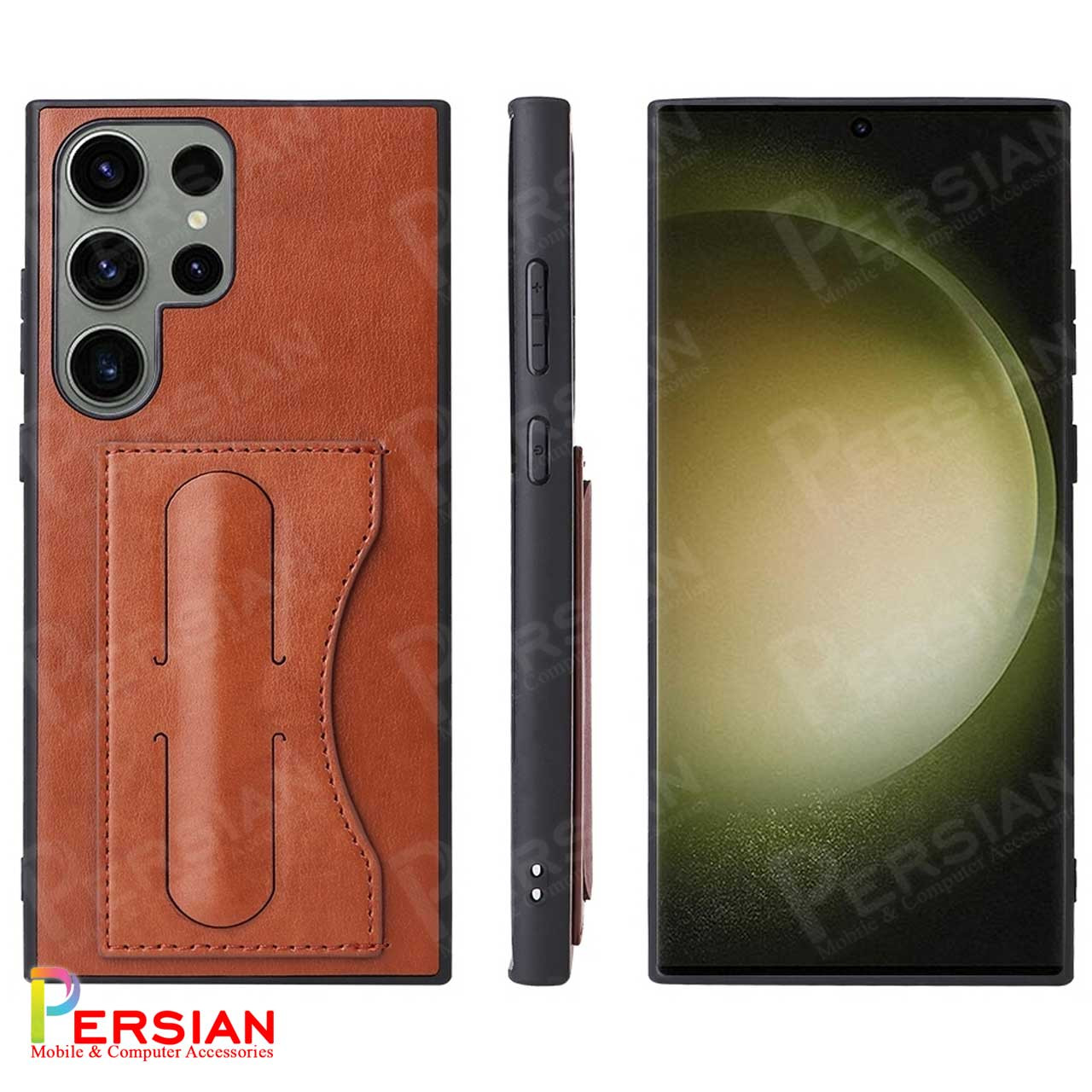 قاب S23 الترا چرمی جاکارتی دار  مدل Keephone Riderser Card Holder برای Samsung Galaxy S23 Ultra