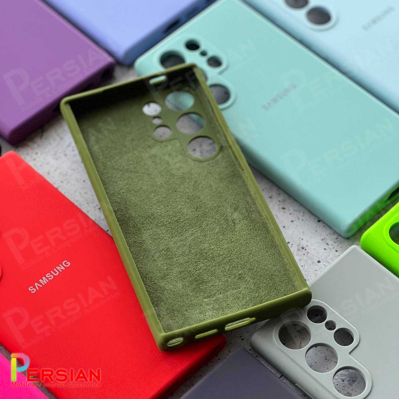 قاب سیلیکونی سامسونگ A55 پاک کنی اصلی با محافظ دوربین Silicone Cover Samsung A55