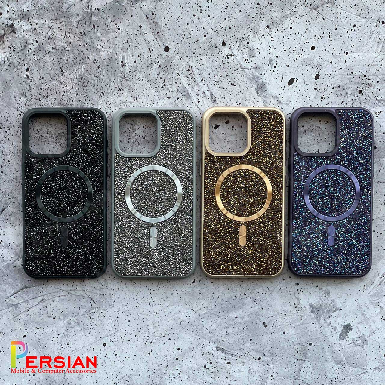قاب سامسونگ اس 23 FE طرح Diamond برند مجیک ماسک با مگ سیف Magic Mask Samsung S23 FE Magsafe
