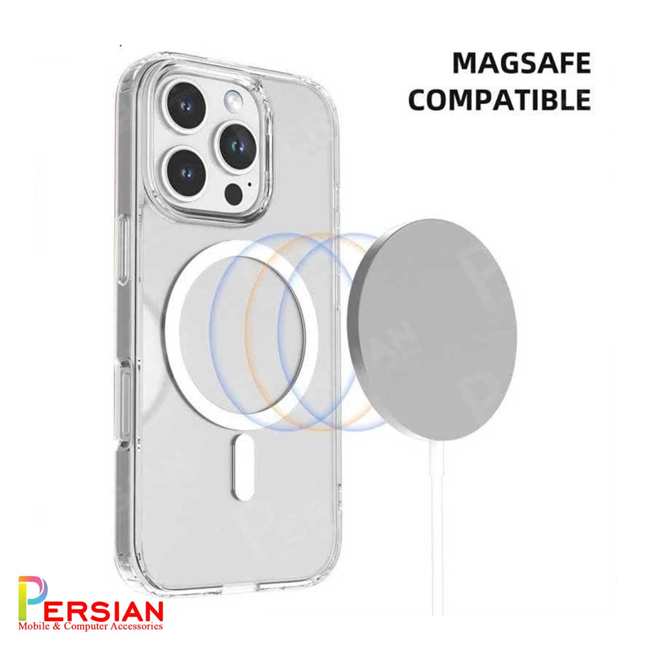 قاب شفاف مگ سیف کی دوو Apple iPhone 16 Pro Max مدل KDOO (KZDOO) Magsafe Iceguard