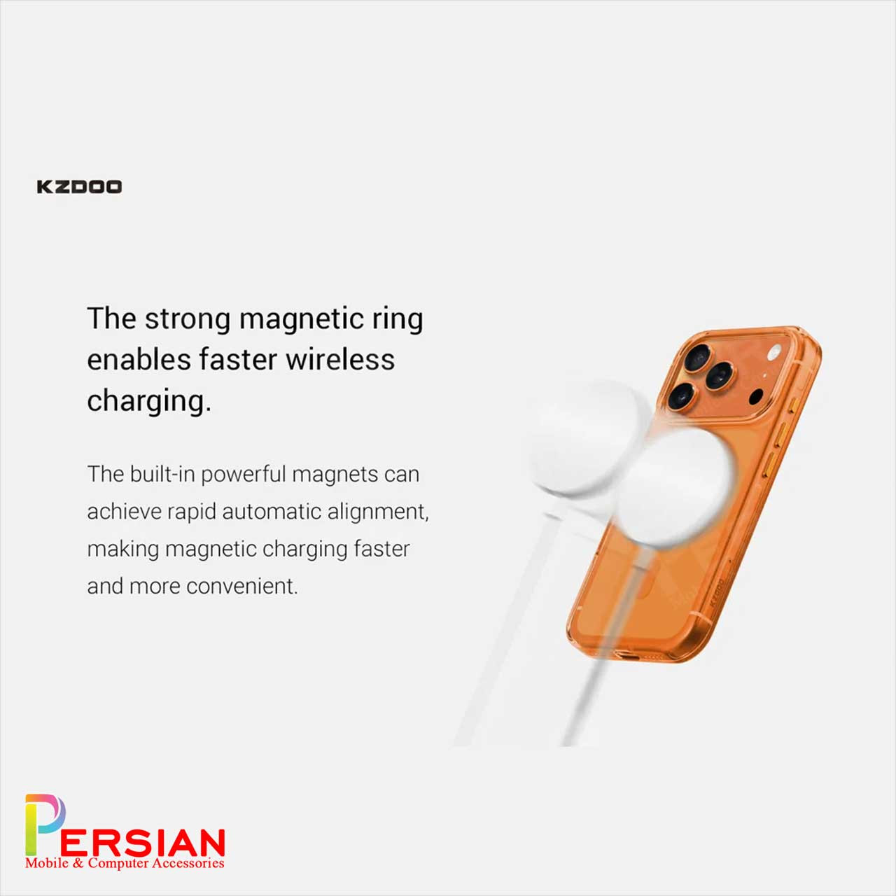 قاب شفاف مگ سیف کی دوو Apple iPhone 17 مدل KDOO (KZDOO) Magsafe Iceguard