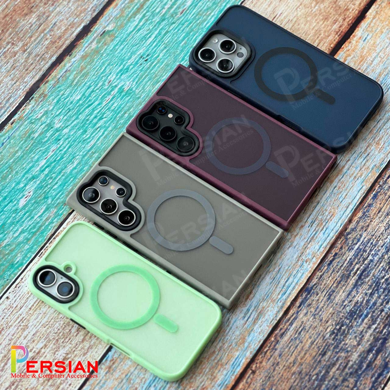 قاب گوشی آیفون 16 پشت مات لنز برجسته مگ سیف مجیک ماسک Magic Mask MagSafe Matte Case iPhone 16