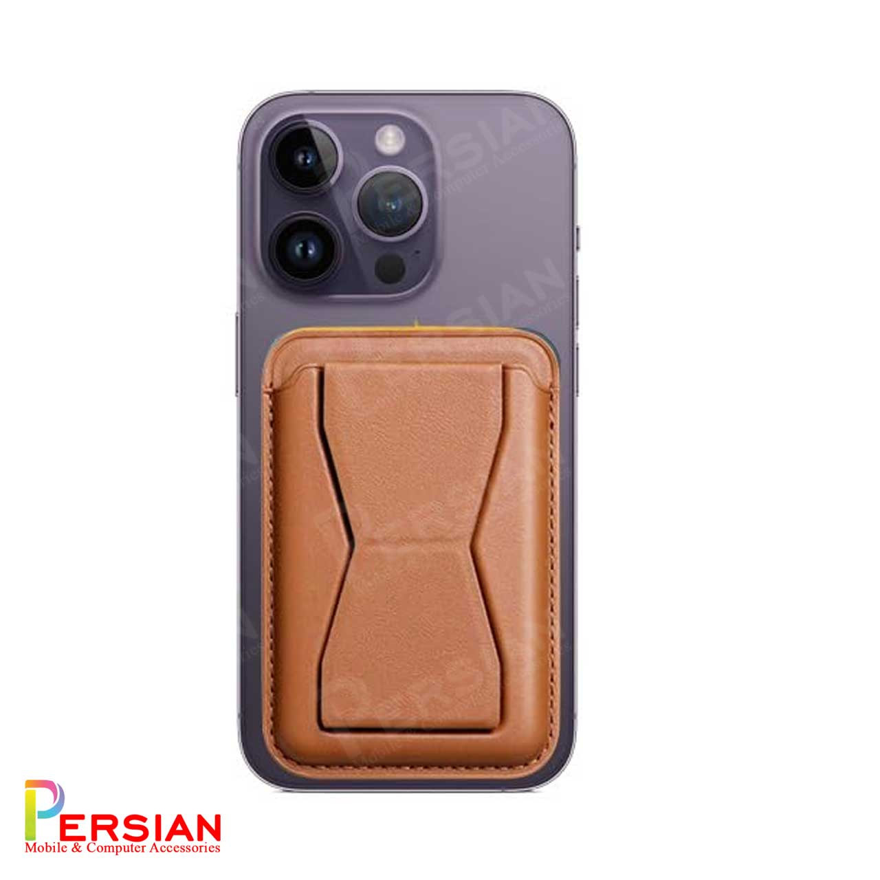 کیف جاکارتی ( ولت ) چرمی مگ سیف و استند شو