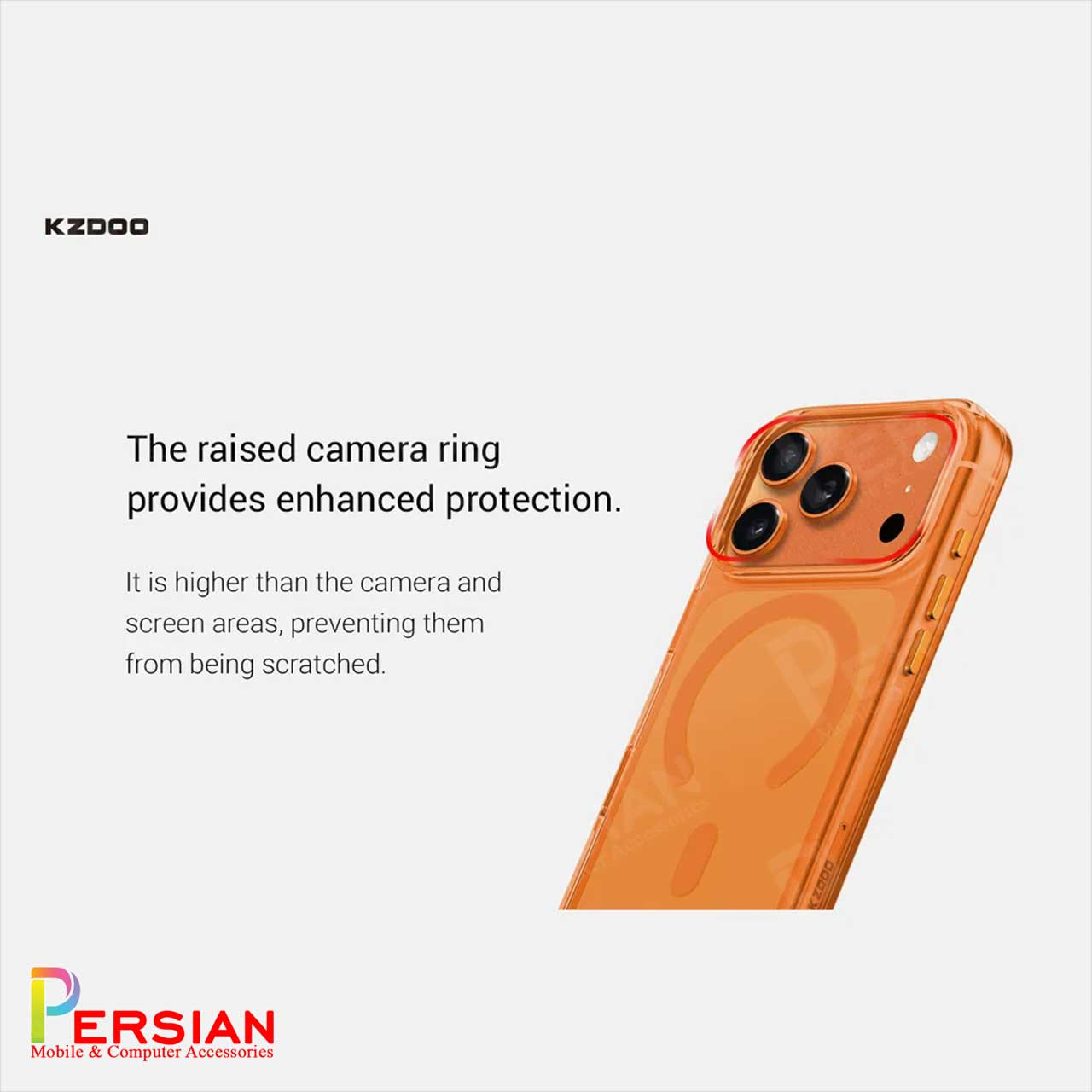 قاب شفاف مگ سیف کی دوو Apple iPhone 17 مدل KDOO (KZDOO) Magsafe Iceguard