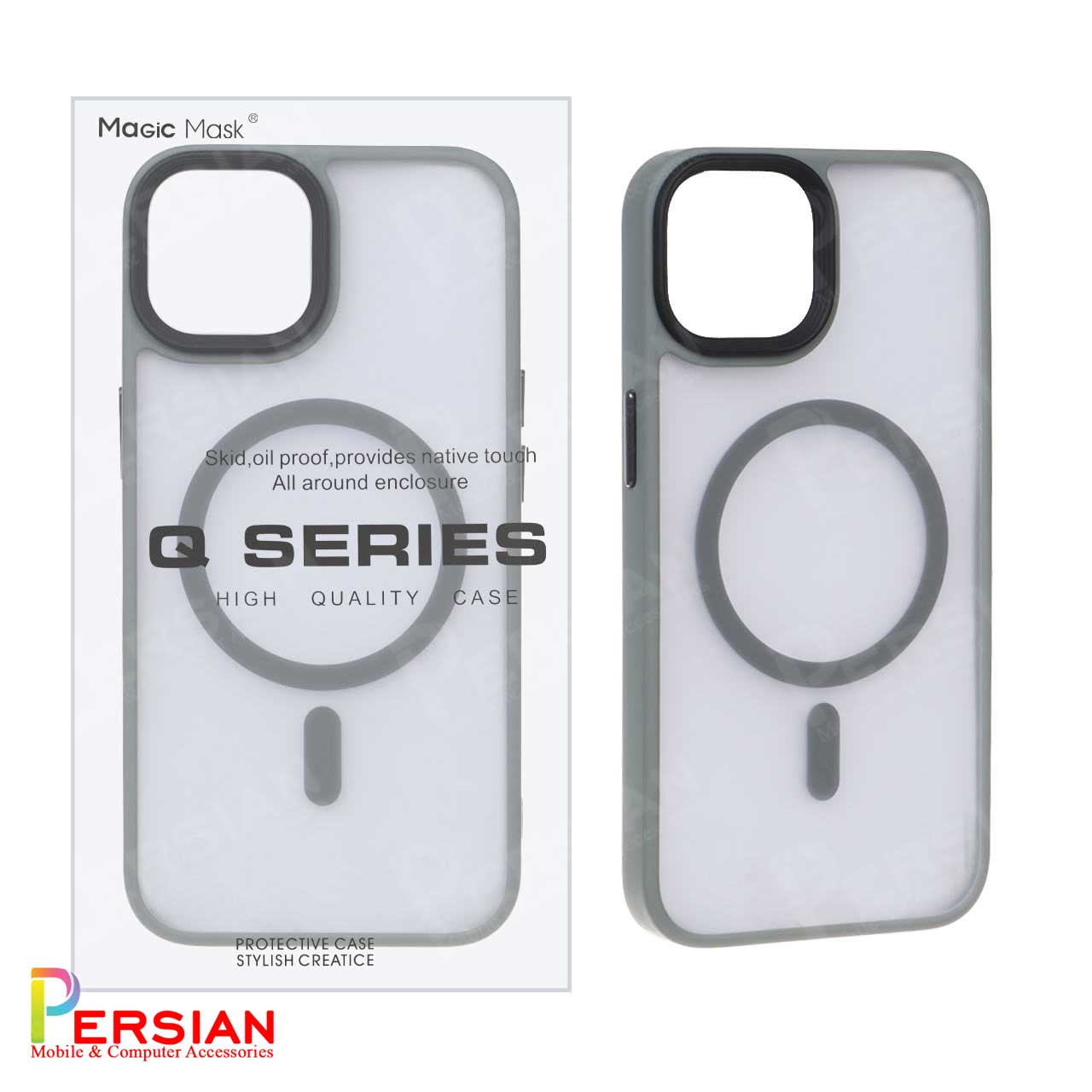 قاب گوشی آیفون 13 مجیک ماسک پشت مات با مگ سیف Apple iPhone 13