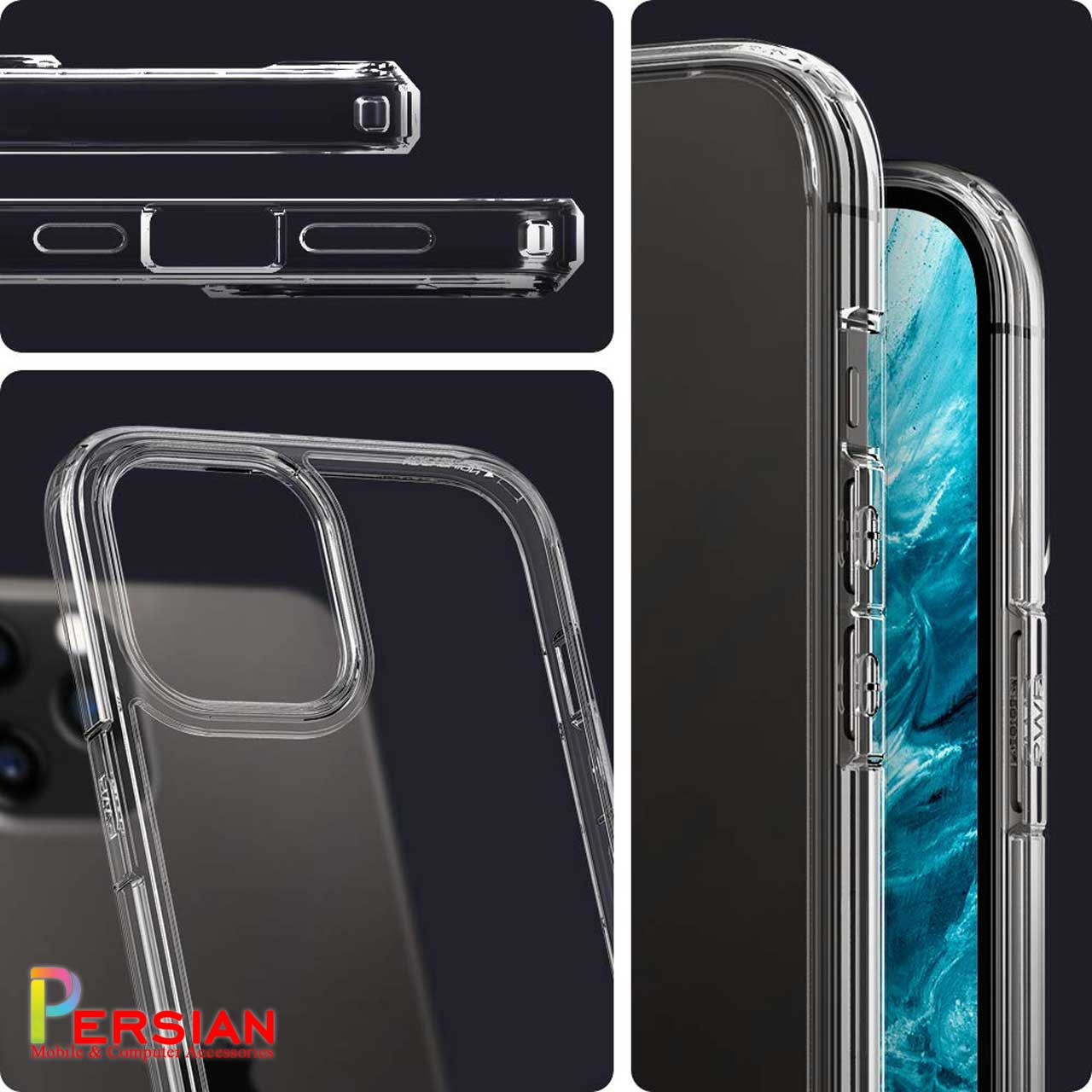 قاب شفاف اسپیگن Spigen مدل Ultra Hybrid برای IPhone 12 Pro max