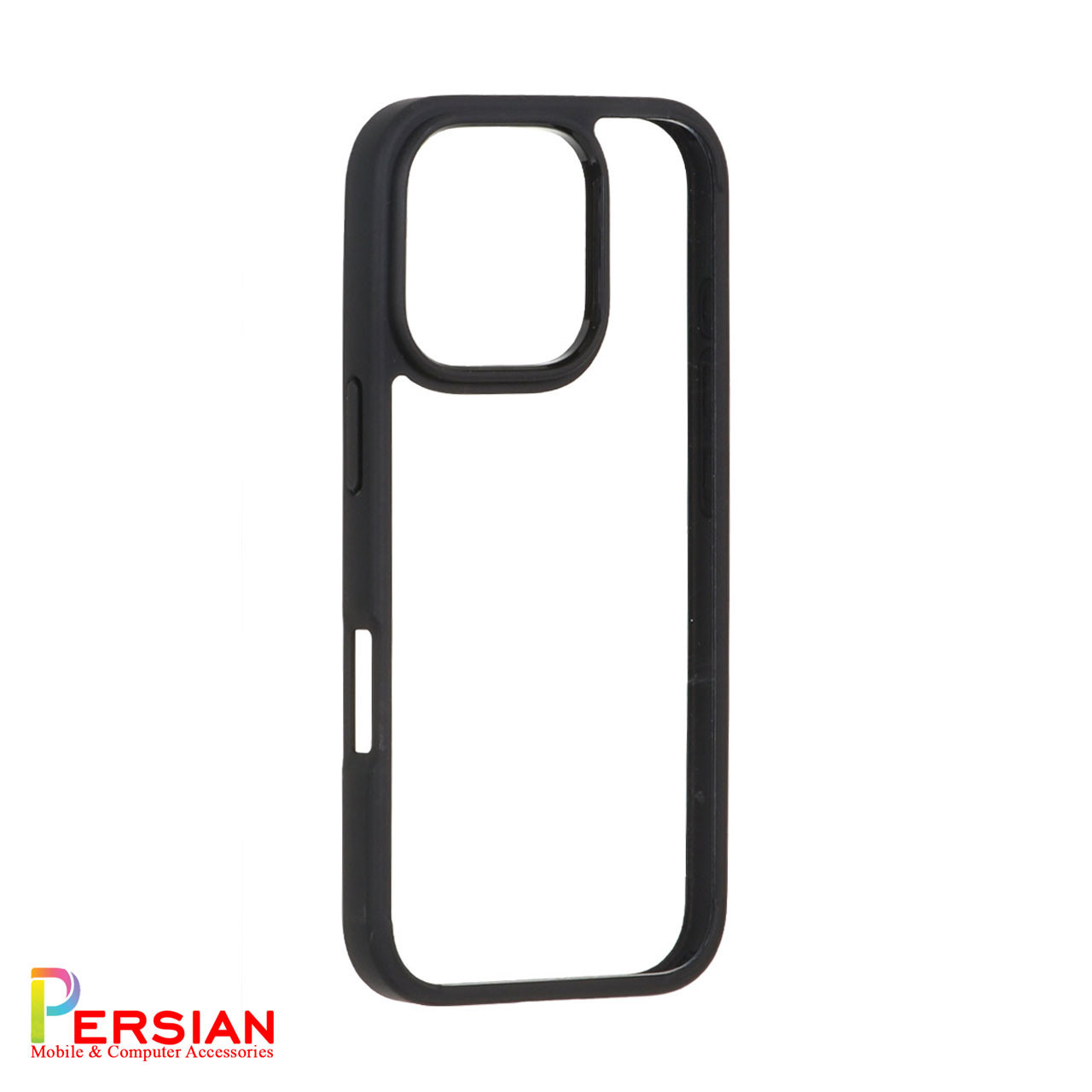 قاب گوشی آیفون ۱6 پرو دور مشکی پشت شفاف برند اسپیگن Spigen Ultra Hybrid Case iPhone 16 Pro