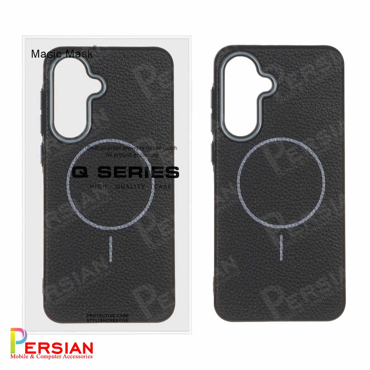 قاب گوشی سامسونگ A36 چرمی نرم برند مجیک ماسک با مگ سیف Leather Soft Samsung A36