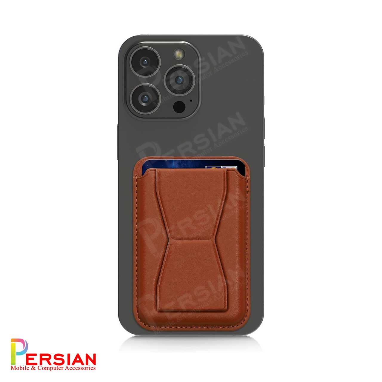 کیف جاکارتی ( ولت ) چرمی مگ سیف و استند شو