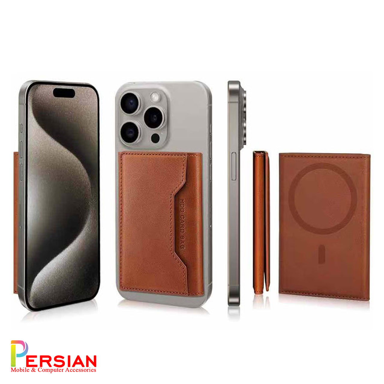 کیف جاکارتی مگ سیف چرمی برند HDD مدل HS-014