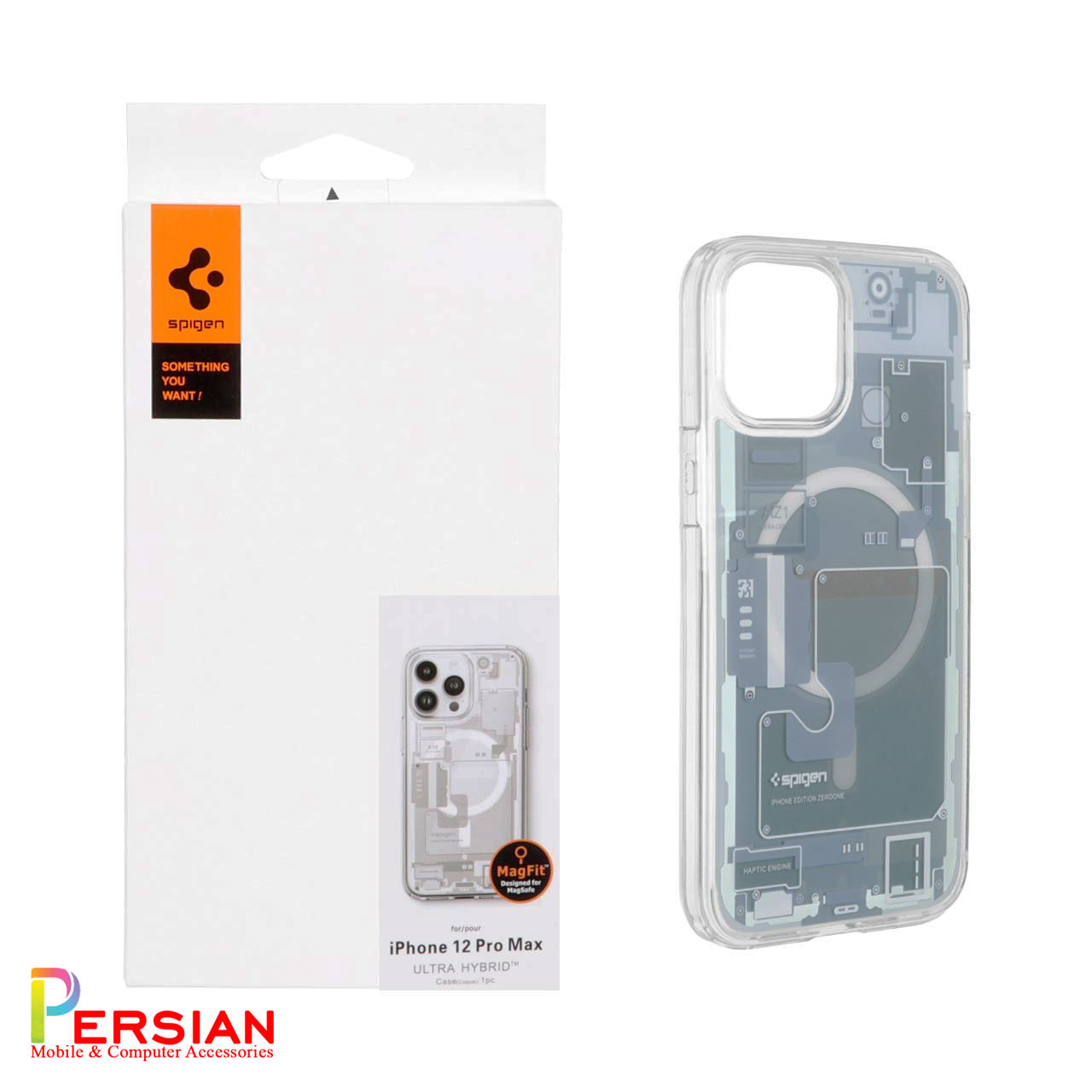 قاب آیفون 12 پرومکس مدل AZ1 برند اسپیگن Spigen Ultra Hybrid Mag AZ1 Case iPhone 12 Pro Max