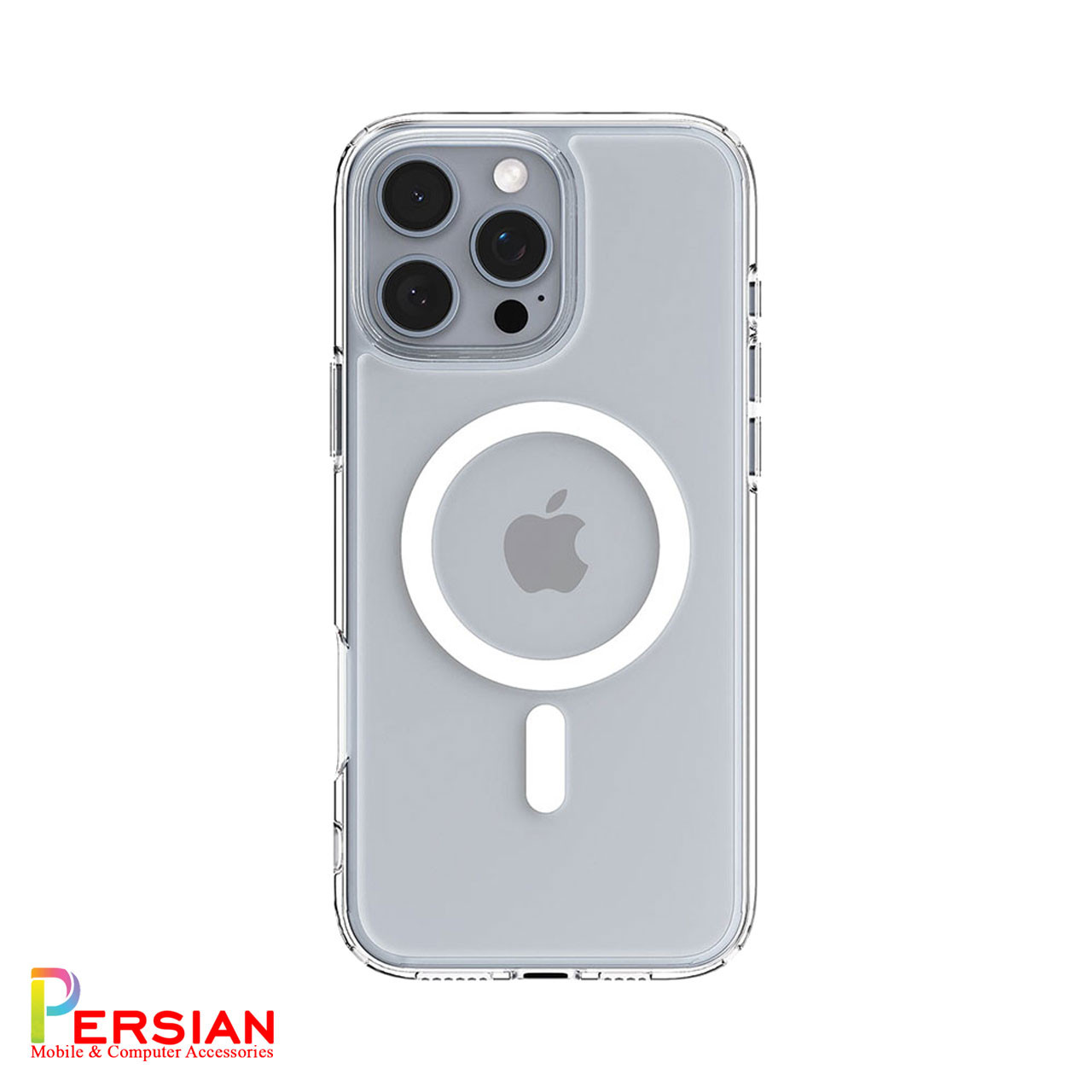 قاب گوشی آیفون ۱6 پرو تمام شفاف با مگ سیف برند اسپیگن Spigen Ultra Hybrid (MagFit)Case iPhone 16 Pro