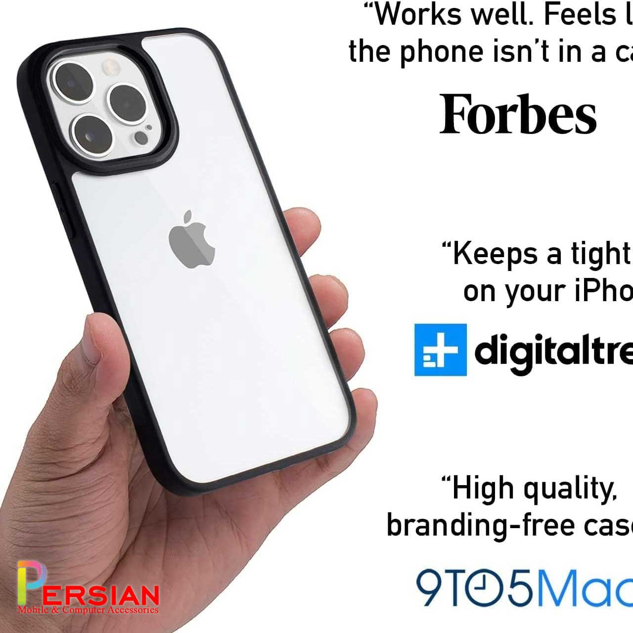 قاب آیفون 14 پرو برند مجیک ماسک Magic Mask Q series IPhone 14 Pro شفاف دور لاکی