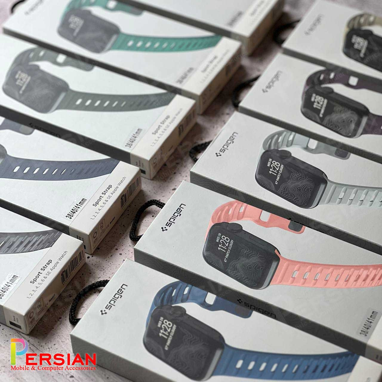 بند اسپرت اپل واچ برند اسپیگن Original Apple Watch Spigen Sport Strap Size 38/40/41mm