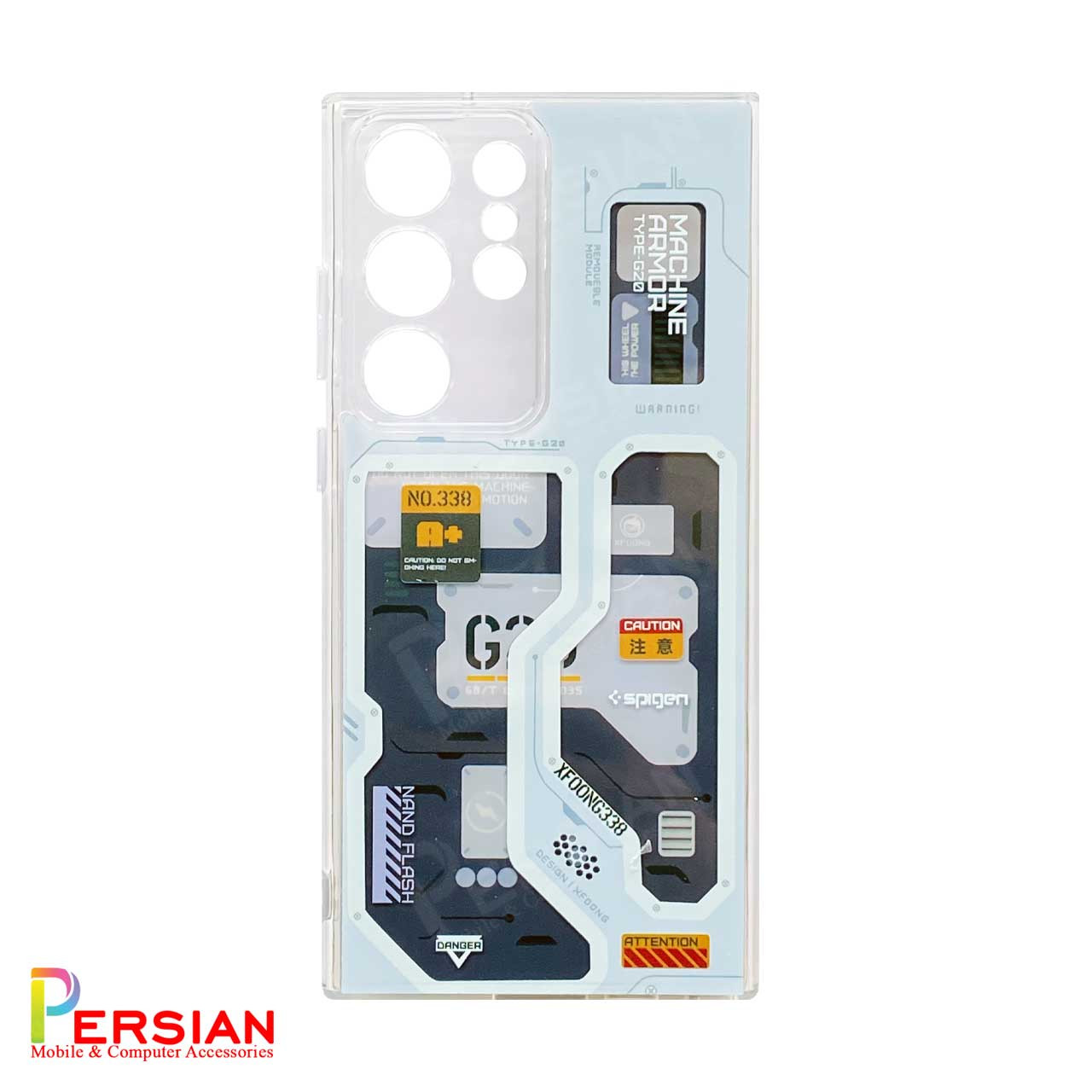 قاب سامسونگ S23 الترا طرح G20 تکنولوزی برند اسپیگن Spigen Ultra Hybrid G20 (Zero One) Samsung S23 Ultra