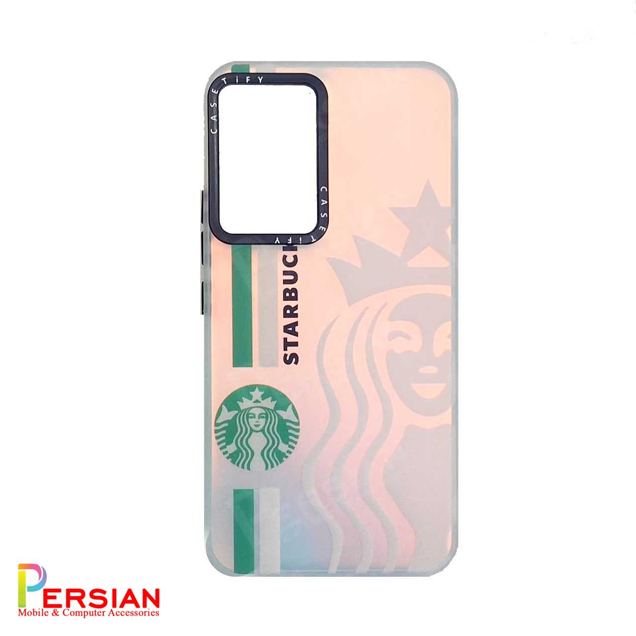 قاب گوشی سامسونگ Samsung S23 Ultra هولوگرامی برند CaseTify محافظ لنز و دکمه فلزی - طرح استارباکس 1